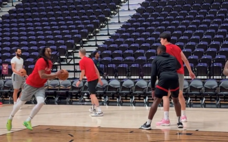 开云app-队记:混音队训练中为杨瀚森设计低位传切配合的战术