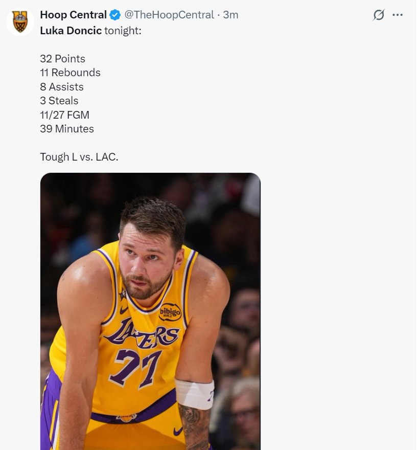 开云体育-拒投空位三分遭名嘴吐槽!东契奇在场-17湖人最差 32+11+8仍罪人